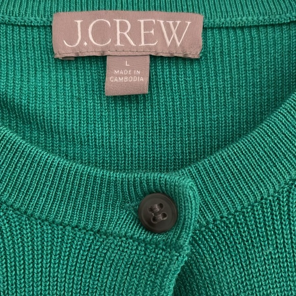 J.Crew Green Cardigan Size Large - Picture 2 of 5